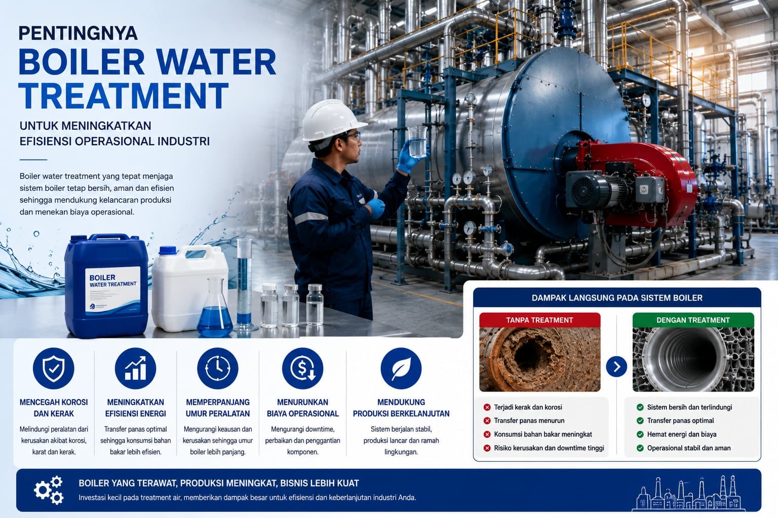 Pentingnya Boiler Water Treatment untuk Meningkatkan Efisiensi Operasional Industri